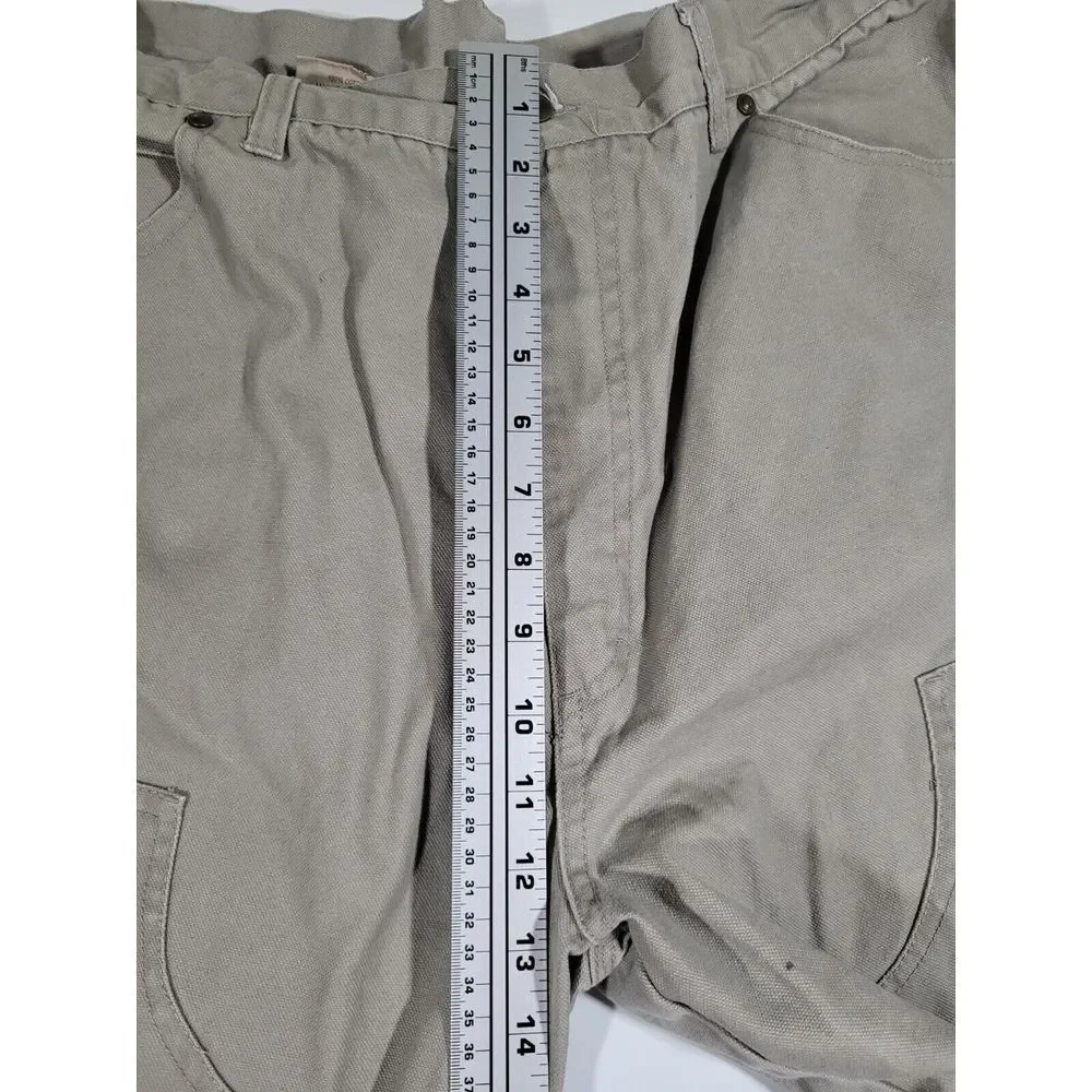 Bear River Workwear Carpenter‎ Pants Size 40x32 Beige Double Knee Utility